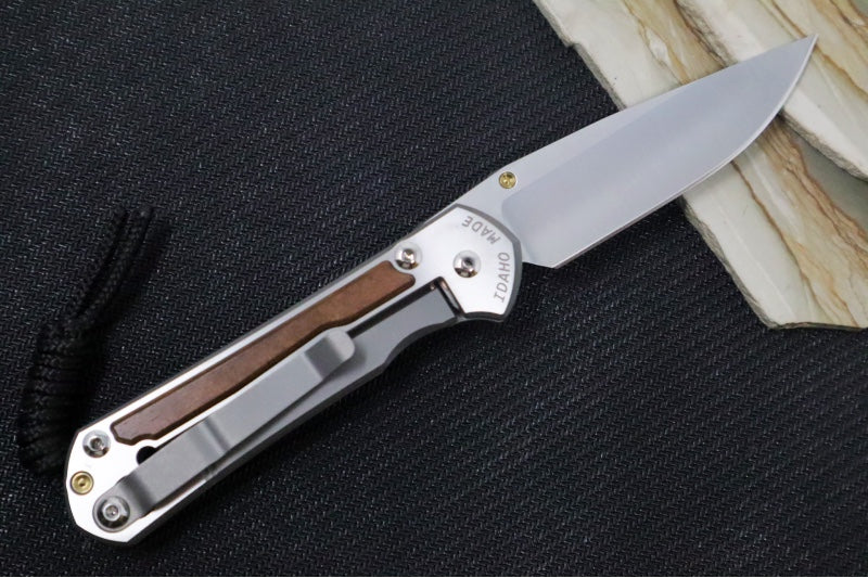 Chris Reeve Knives Small Sebenza 31 - CPM-Magnacut Steel / Polished Drop Point / Macassar Ebony Inlay (A1)
