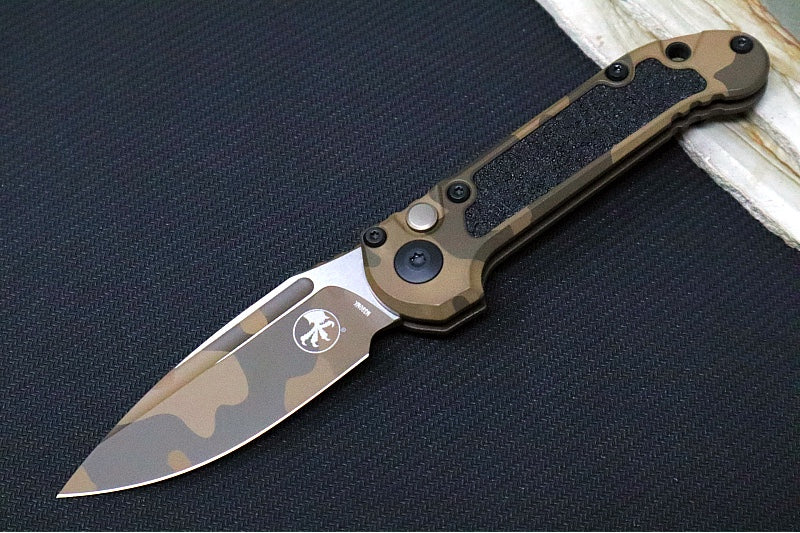 Microtech L.U.D.T Gen III Signature Series - Badlands Camo Finish / Clip Point Blade / Badlands Camo Aluminum Handle & Textured Inlay / Black Hardware 1135-1BCNS-Z4 - Northwest Knives