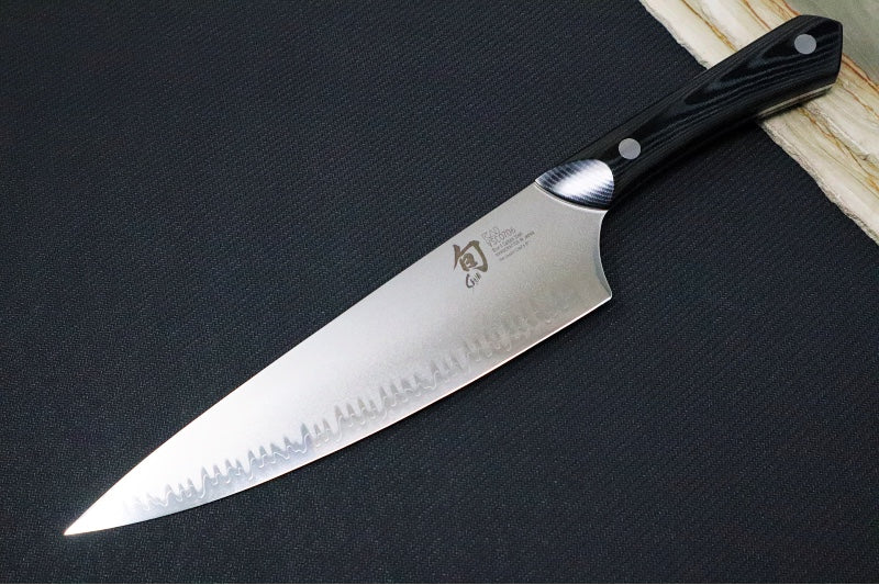 Shun Narukami - 8" Chef's Knife - San Mai with Blue II Carbon Steel Core - Black Micarta Handle - Made in Seki City, Japan - Northwest Knives
