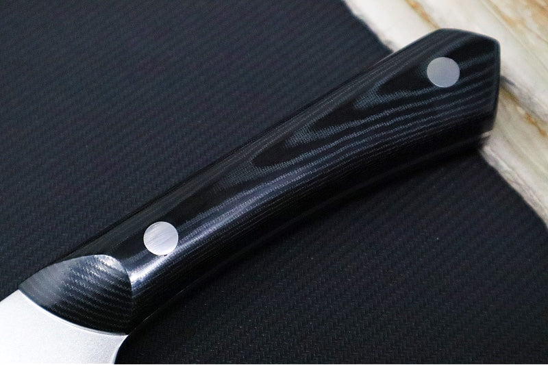 Shun Narukami - 8" Chef's Knife - San Mai with Blue II Carbon Steel Core - Black Micarta Handle - Made in Seki City, Japan - Northwest Knives