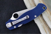Spyderco Paramilitary 2 - Cobalt Blue G-10 Handle / Satin Blade / SPY27 Steel - C81GPCBL2 - Northwest Knives