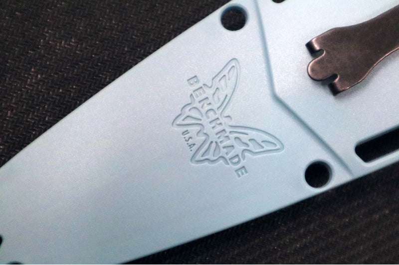 Benchmade 18050 Intersect Fixed Blade - CPM-Magnacut Steel / Drop Point Steel / Depth Blue Santoprene Handle / Sonar Gray Injection Molded Sheath