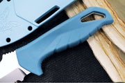 Benchmade 18040S Undercurrent Fixed Blade - CPM-Magnacut Steel / Sheepsfoot Blade with Partial Serrates / Depth Blue Santoprene Handle / Sonar Gray Injection Molded Sheath - Northwest Knives