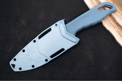 Benchmade 18040S Undercurrent Fixed Blade - CPM-Magnacut Steel / Sheepsfoot Blade with Partial Serrates / Depth Blue Santoprene Handle / Sonar Gray Injection Molded Sheath