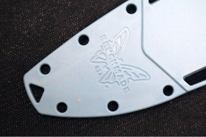 Benchmade 18040S Undercurrent Fixed Blade - CPM-Magnacut Steel / Sheepsfoot Blade with Partial Serrates / Depth Blue Santoprene Handle / Sonar Gray Injection Molded Sheath