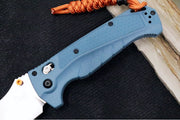 Benchmade 18060 Adira - CPM-Magnacut Steel / Drop Point / Depth Blue Grivory Handle / Orange  Paracord Lanyard & Bead - Northwest Knives