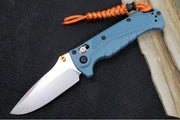 Benchmade 18065 Mini Adira - CPM-Magnacut Steel / Drop Point Steel / Depth Blue Grivory Handle / Orange  Paracord Lanyard & Bead - Northwest Knives
