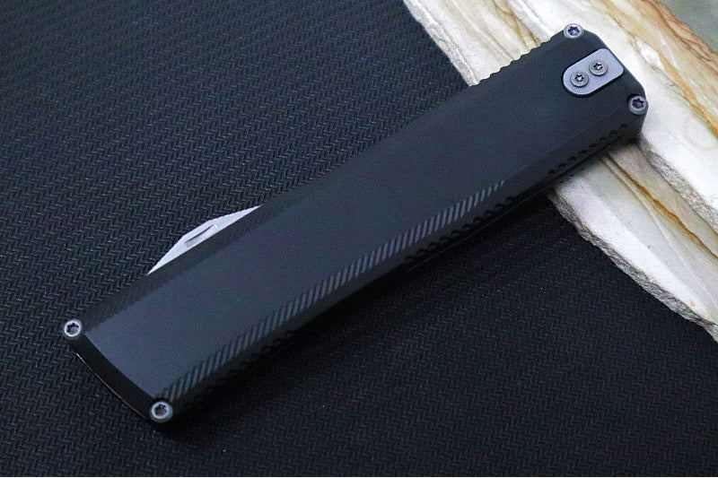 Axial Knives SHIFT V_3 OTF - Black Anodized Aluminum Handle & Black Hardware / Stonewashed Tanto Blade / CPM-Magnacut Steel - Northwest Knives