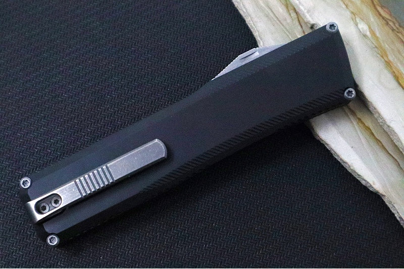 Axial Knives SHIFT V_3 OTF - Black Anodized Aluminum Handle & Black Hardware / Stonewashed Tanto Blade / CPM-Magnacut Steel - Northwest Knives