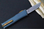 Axial Knives SHIFT V_3 OTF - Navy Anodized Aluminum Handle & Bronzed Hardware / Stonewashed Tanto Blade / CPM-Magnacut Steel - Northwest Knives