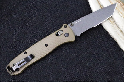 Benchmade 537SGY-03 Bailout Custom - Flat Dark Earth Cerakote Aluminum Handle / Tanto Blade / CPM-M4 Steel