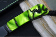 Jack Wolf Knives Pioneer FIXedc Knife - Toxic Green Kirinite Handle / Drop Point Blade / CPM-S90V Steel / Black Finish - Northwest Knives