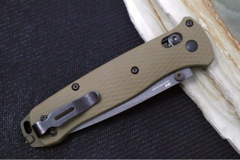 Benchmade 537GY-03 Bailout Custom - Flat Dark Earth Cerakote Aluminum Handle / Tanto Blade / CPM-M4 Steel