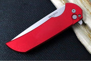Pro Tech Mordax - Drop Point / Stonewashed CPM-20CV blade / Red Aluminum Handle MX101-RED - Northwest Knives