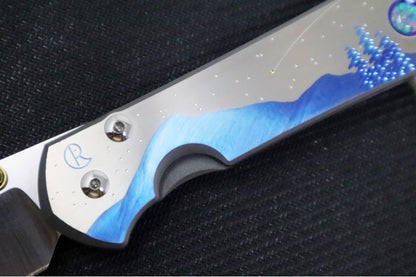 Chris Reeve Knives Large Sebenza 31 Unique Graphic - CPM-Magnacut Steel / Drop Point Blade / Triple Mosic Opal Cabochon L31-1408-1190 (A1)