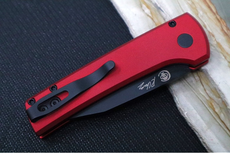 Pro Tech Chaves Scapegoat Compact Auto - Red Anodized Aluminum