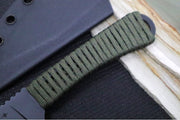 Toor Knives Merlin Gut Hooker Fixed Blade - Black Finished Blade / CPM-154 Steel / Woodland Green Handle / Kydex Sheath 850061338068 - Northwest Knives