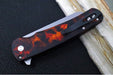 Pro Tech Malibu Flipper Limited -  "Del Fuego" Anodized Handle / Black Lip Button / Reverse Tanto Blade / CPM-Magnacut / Stonewash Finish 5401-DF - Northwest Knives