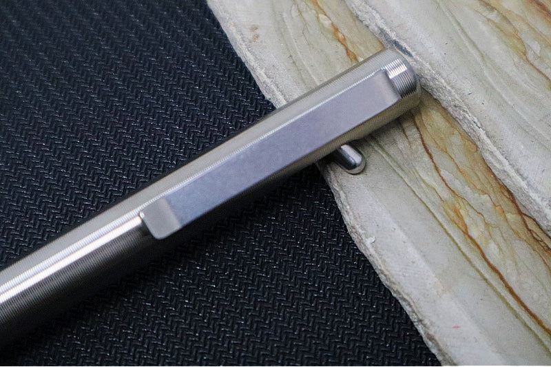 Tactile Turn  Switch Short Pen - Titanium Handle / Titanium Clip - Northwest Knives