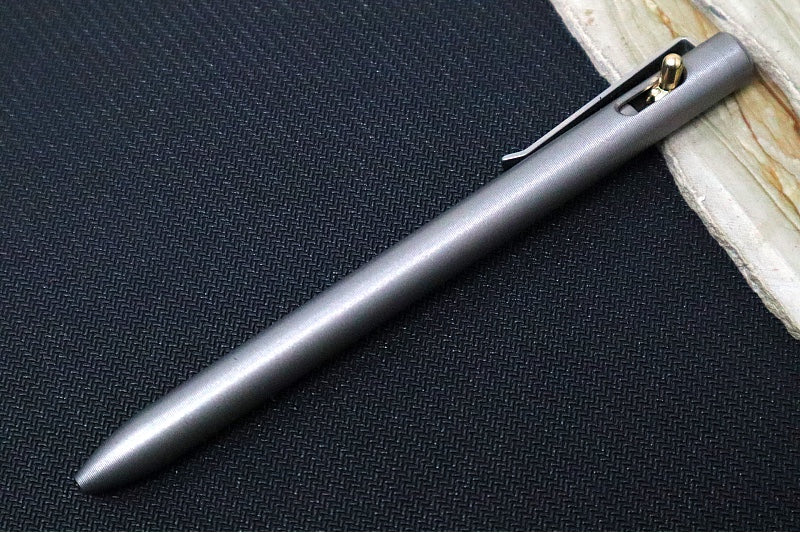 Tactile Turn  Switch Standard Pen - Stonewashed Titanium Handle / Titanium Clip - Northwest Knives