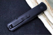 Pro Tech Godfather Operator Auto - Black Aluminum Handle / Black Blade / Tritium Push Button 921-OPERATOR - Northwest Knives