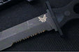 Garage Sale Benchmade 185SBK SOCP Fixed Blade - Dagger Blade with Serrates / Cobalt Black Finish / CPM-3V - Northwest Knives