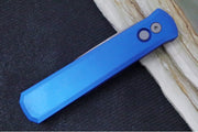 Pro Tech Godfather Auto - Blue Aluminum Handle / Blasted Blade 920-BLUE - Northwest Knives