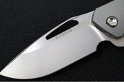 Koenig Mini Arius - Standard with Patterned Handle - Burnished Blade with Polished Flats - Silver Spacer & Satin Hardware (Gen 1) - Northwest Knives