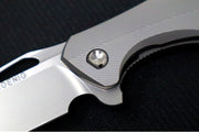 Koenig Mini Arius - Standard with Patterned Handle - Burnished Blade with Polished Flats - Silver Spacer & Satin Hardware (Gen 1) - Northwest Knives
