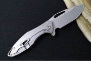 Koenig Mini Arius - Standard with Patterned Handle - Burnished Blade with Polished Flats - Silver Spacer & Satin Hardware (Gen 1) - Northwest Knives