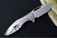 Koenig Mini Arius - Standard with Patterned Handle - Burnished Blade with Polished Flats - Silver Spacer & Satin Hardware (Gen 1) - Northwest Knives