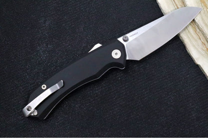 Tactile Turn Chupacabra Folder - Black Anodized Aluminum Handle / CPM-Magnacut Steel / Satin Finish / Drop Point Blade