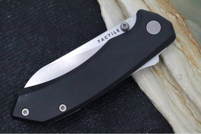 Tactile Turn Chupacabra Folder - Black Anodized Aluminum Handle / CPM-Magnacut Steel / Satin Finish / Drop Point Blade