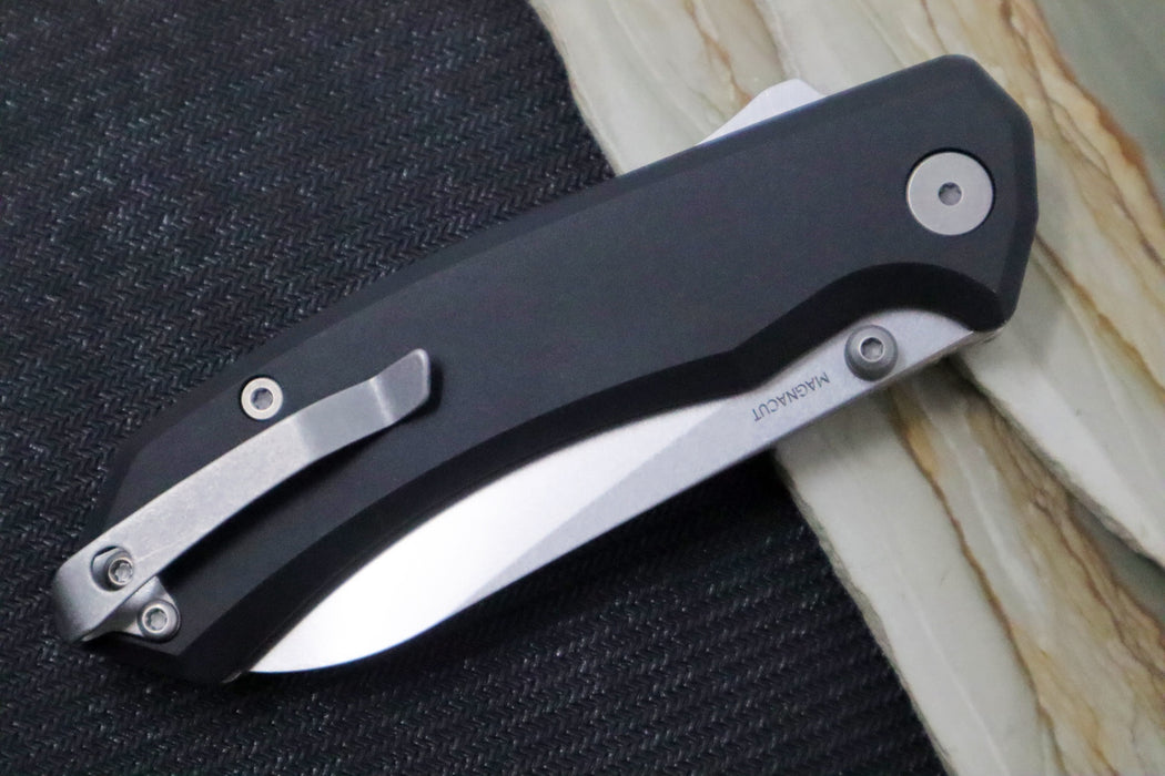 Tactile Turn Chupacabra Folder - Black Anodized Aluminum Handle / CPM-Magnacut Steel / Tumbled Finish / Drop Point Blade