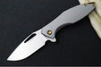 Koenig Mini Arius - Standard with Plexa Patterned Handle - Burnished Blade with Polished Flats - Bronzed Spacer & Bronzed Hardware (Gen 1) - Northwest Knives
