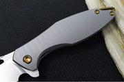 Koenig Mini Arius - Standard with Plexa Patterned Handle - Burnished Blade with Polished Flats - Bronzed Spacer & Bronzed Hardware (Gen 1) - Northwest Knives
