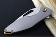 Koenig Mini Arius - Standard with Plexa Patterned Handle - Burnished Blade with Polished Flats - Bronzed Spacer & Bronzed Hardware (Gen 1) - Northwest Knives