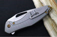 Koenig Mini Arius - Standard with Plexa Patterned Handle - Burnished Blade with Polished Flats - Bronzed Spacer & Bronzed Hardware (Gen 1) - Northwest Knives