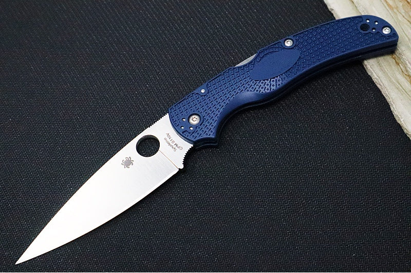 Garage Sale Spyderco Native Chief Lightweight - Drop Point Blade / CPM-S110V Steel / Satin Finish / Blue FRN Handle Scales C244PDBL - Northwest Knives