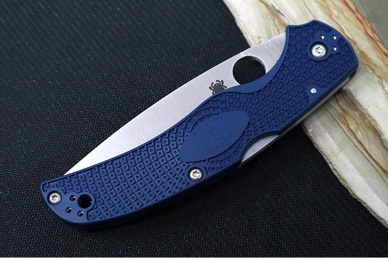 Garage Sale Spyderco Native Chief Lightweight - Drop Point Blade / CPM-S110V Steel / Satin Finish / Blue FRN Handle Scales C244PDBL - Northwest Knives