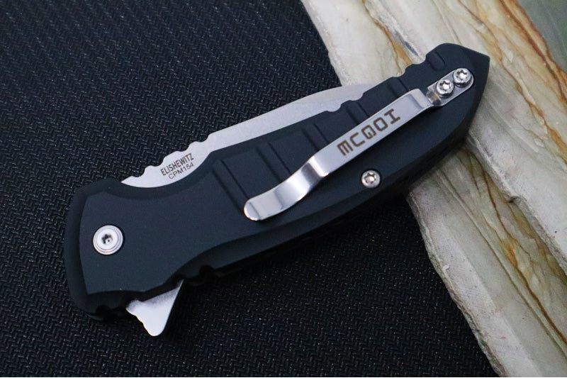 Garage Sale Hogue Knives X1 Microflip - Black Aluminum Handle / CPM-154 Blade / Wharncliffe Blade 24160 - Northwest Knives