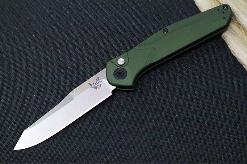 Garage Sale Benchmade 9400 Osborne Auto - Satin Blade / Green Aluminum Handle - Northwest Knives