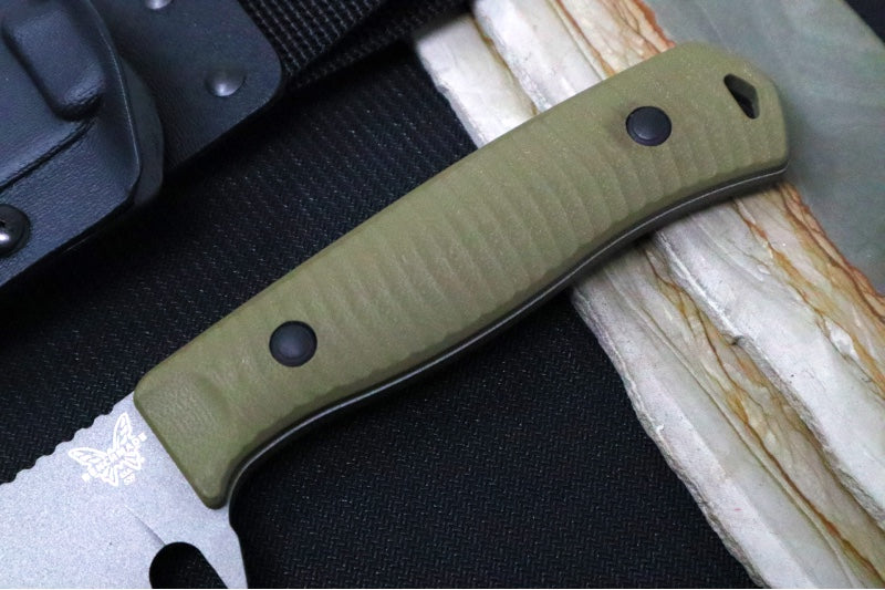Garage Sale Benchmade 539GY Anonimus Fixed Blade - CPM-CruWear / Drop Point / OD Green G-10 Handle - Northwest Knives
