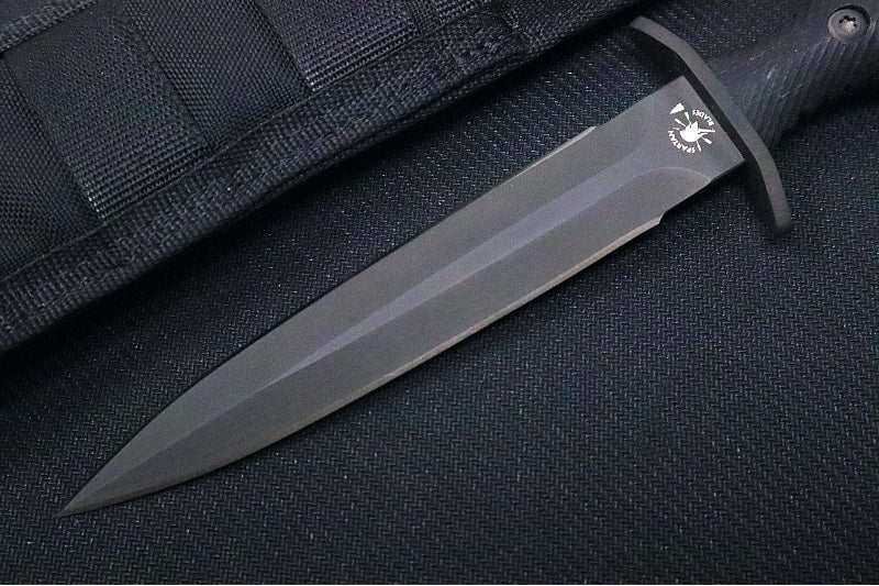 Garage Sale Spartan Blades Harsey Fixed Blade - Black Dagger Blade / Black Nylon Sheath SB49BKBKNLBK - Northwest Knives