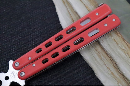 Boker Balisong Trainer - Stainless Steel Blade / Red G10 Handle 01BO712