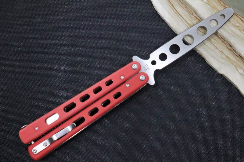 Boker Balisong Trainer - Stainless Steel Blade / Red G10 Handle 01BO712