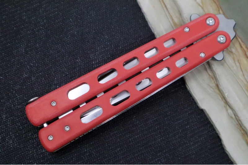 Boker Balisong Trainer - Stainless Steel Blade / Red G10 Handle 01BO712