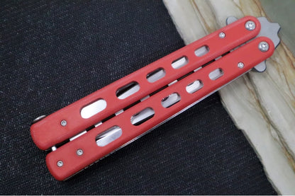 Boker Balisong Trainer - Stainless Steel Blade / Red G10 Handle 01BO712