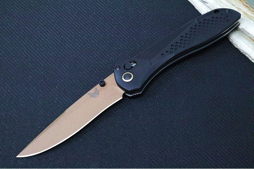 Garage Sale Benchmade 710FE-2401 SEVEN | TEN Limited Edition  - Recurve Drop Point Blade / CPM-Magnacut Steel / Black Anodized Aluminum Handle / FDE PVD Accents - Northwest Knives