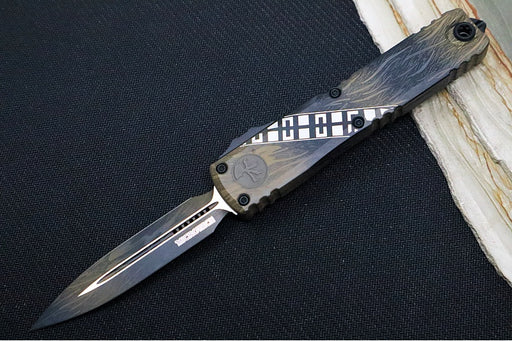 Microtech Ultratech Signature Series Wookie Gen IV OTF - "Wookie" Brown Cerakote Finish / Dagger Blade / "Wookie" Cerakoted Aluminum Handle 11224-1WK - Northwest Knives